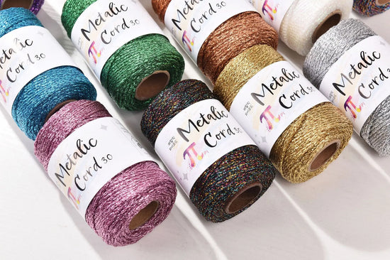 Cordoncino Rigido in Core-Spun da 3 mm con Fili Metallici Argentati – Filo Decorativo di Alta Qualità per Packaging Regalo, Uncinetto e Progetti Fai-da-Te