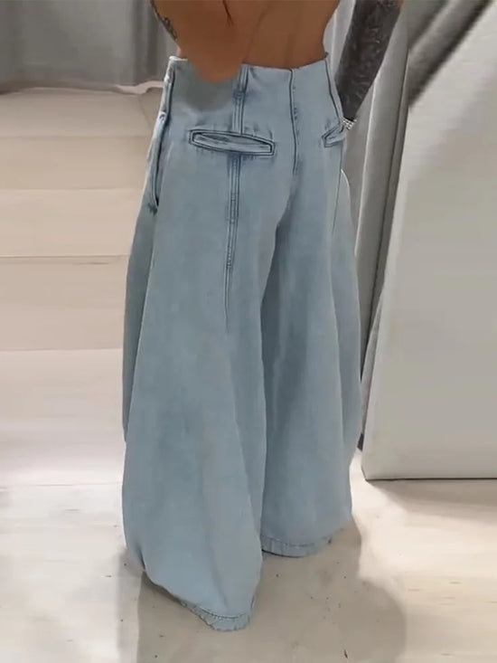 Jeans patchwork vita bassa donna – pantaloni larghi Y2K stile street fashion 2025