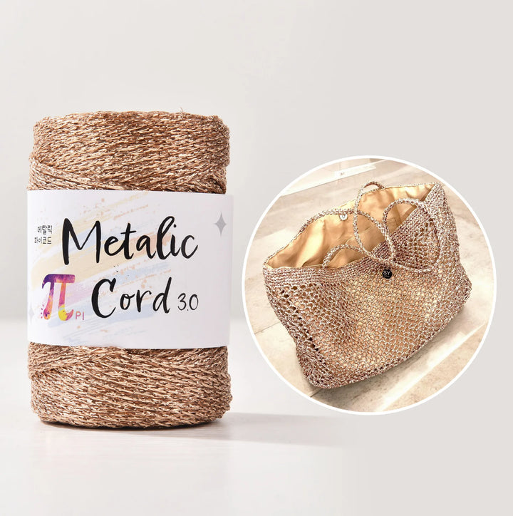 Cordoncino Rigido in Core-Spun da 3 mm con Fili Metallici Argentati – Filo Decorativo di Alta Qualità per Packaging Regalo, Uncinetto e Progetti Fai-da-Te