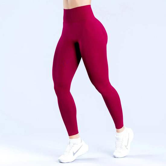 Leggings Teveo con Logo – Seamless Yoga & Gym per Donna, Vita Alta e Scrunch
