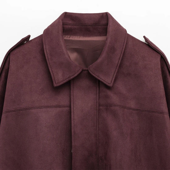 Giacca Bomber Donna con Zip, Collo a Revers e Maniche Lunghe – Giubbotto Corto Stile High Street 2025 per Autunno/Inverno