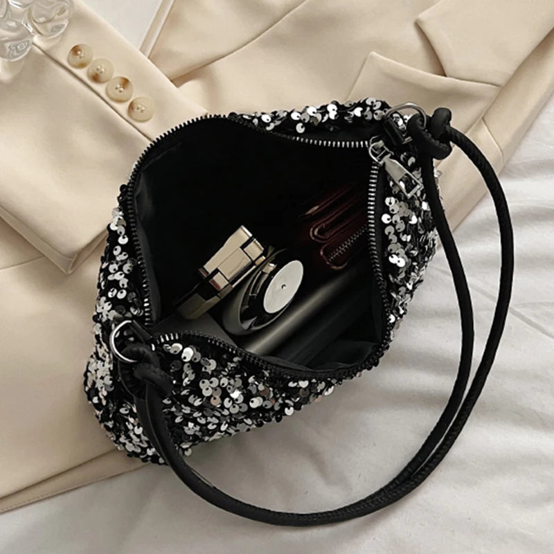Borsa piccola donna con paillettes – shoulder bag trendy scintillante per serate & outfit glamour 2025