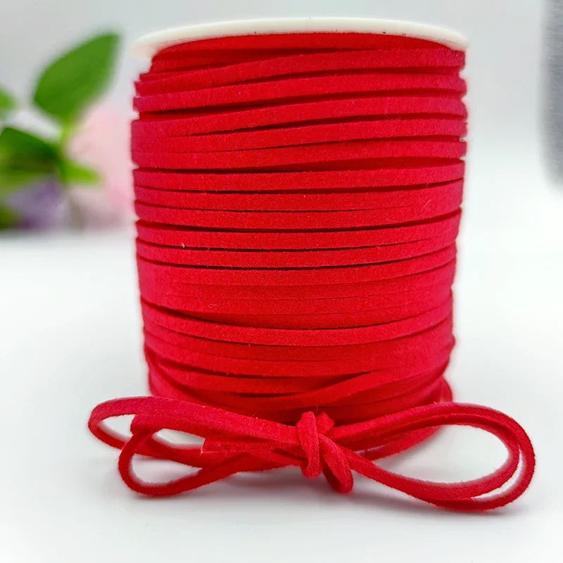 Cordoncino intrecciato in velluto coreano 45 m – Cordone in finta pelle decorazioni fai-da-te,