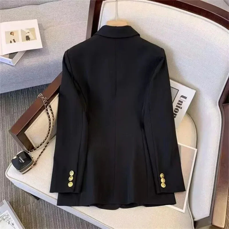 Tailleur donna loose fit 2025 ‒ giacca elegante effetto snellente stile western, manica lunga casual, abbigliamento