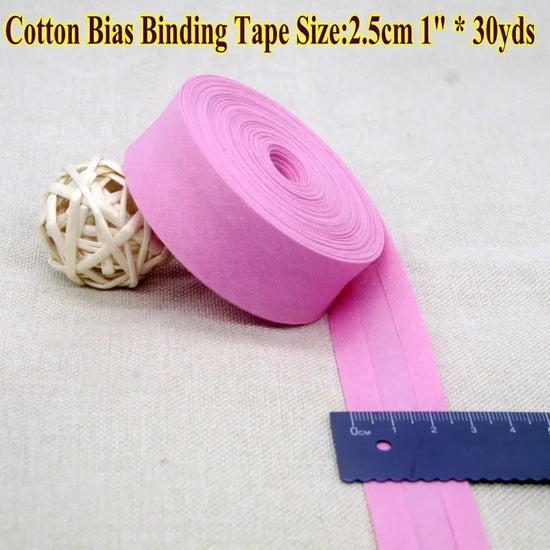 Nastro bias binding cotone 25 mm · rotolo 30 metri – rifiniture, bordi e accessori cucito fai-da-te