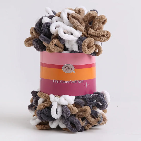 Filato ciniglia “donut braided ear” 100 g – Yarn in velluto intrecciato per maglieria, coperte, accessori fai-da-te