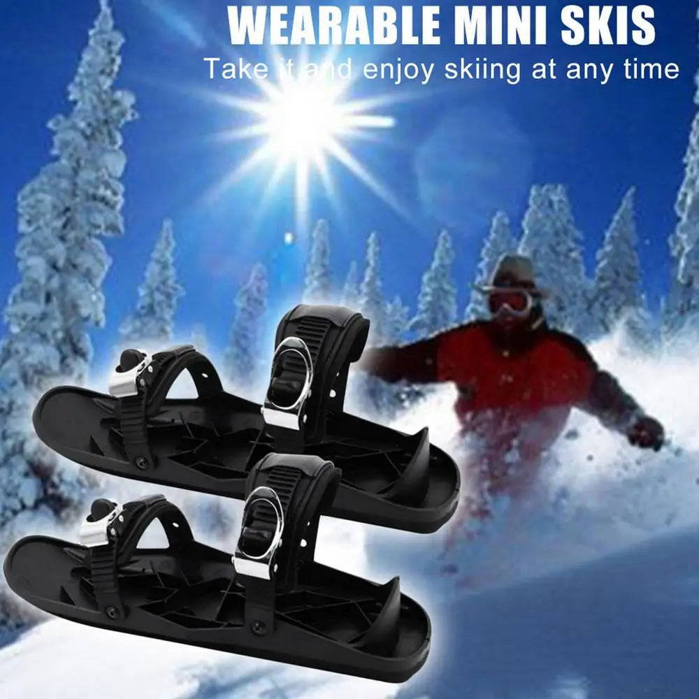 Racchette da sci/skates regolabili da neve – short skiboard/snowblades  con attacchi universali, divertimento invernale per adulti e bambini