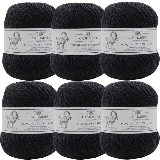 Set 6 gomitoli filo cashmere donna – Lana alta qualità per maglioni, sciarpe, cappelli e progetti fai-da-te