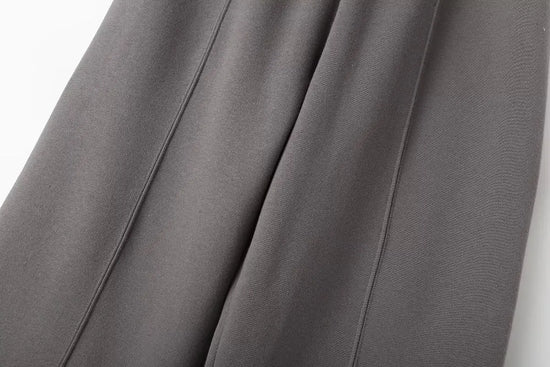 Completo donna autunnale con bomber corto e pantaloni palazzo vita alta – Outfit 2 pezzi