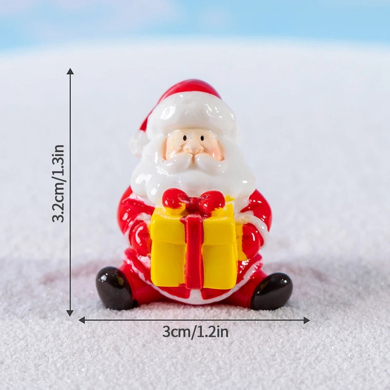 Decorazioni natalizie da scrivania 2025 ‒ set figurine Piccolo Babbo Natale + Alberello ornamentale per ufficio e casa