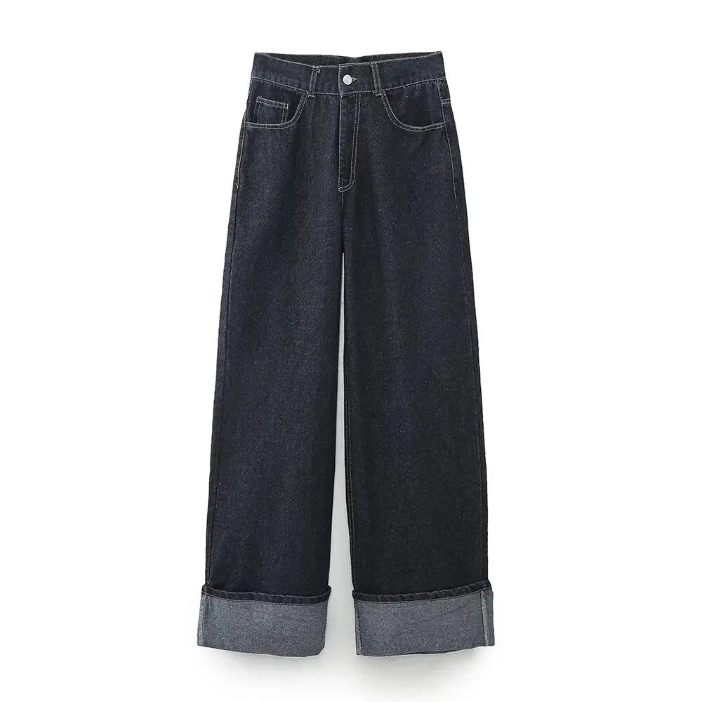 Tuta denim donna 2025 ‒ giacca single-breasted + pantalone wide-leg in denim, completo qualità premium