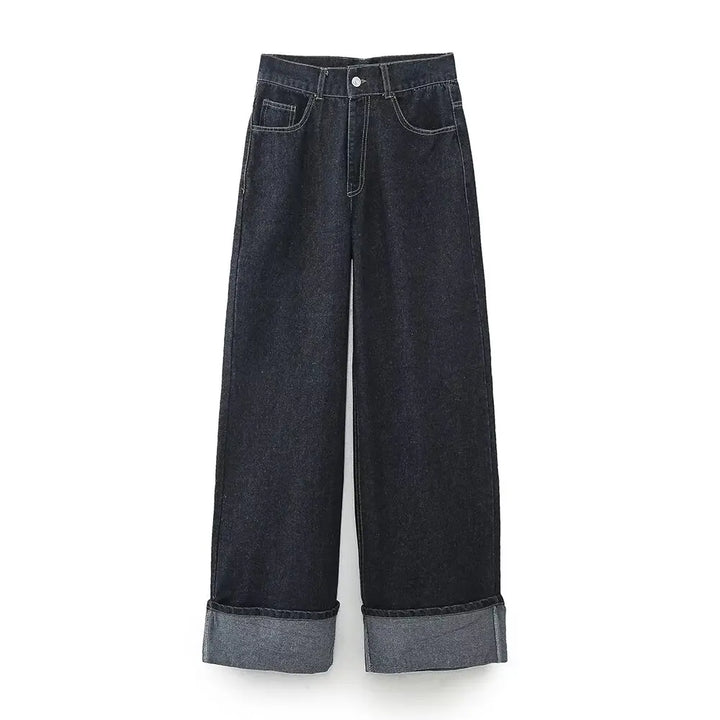 Tuta denim donna 2026 ‒ giacca single-breasted + pantalone wide-leg in denim, completo qualità premium