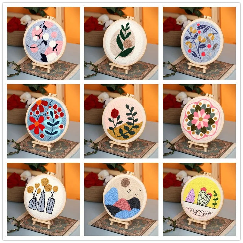 Kit Punch Needle Girasole – Ricamo DIY per Principianti
