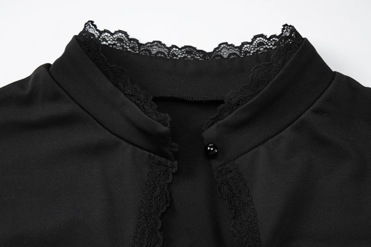 Dulzura O-Neck Short Sleeve Hollow Out Lace Ruffle Patchwork T-Shirt Women'S Solid Sexy Casual Y2K Top Party Club Street Clothes