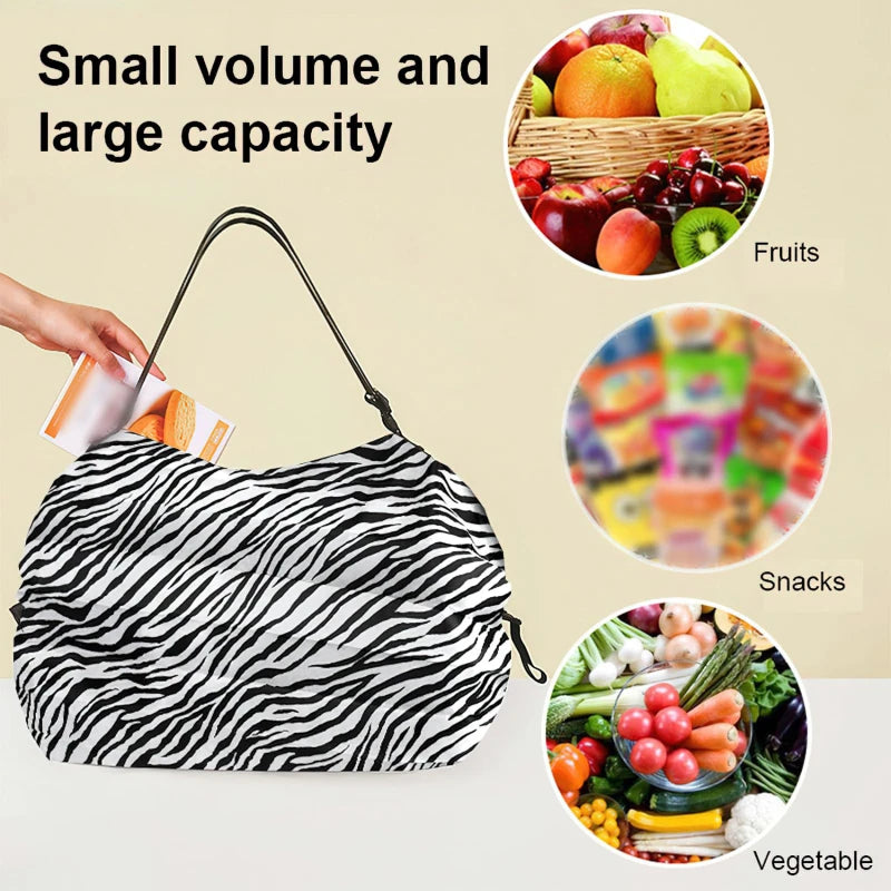 Shopper pieghevole grande capacità in nylon camouflage – Borsa da viaggio riutilizzabile leggera