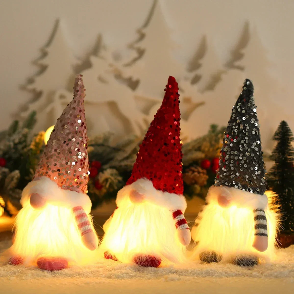 Pupazzo Babbo Natale peluche 30 cm ‒ decorazione natalizia morbida per casa, albero, festa (set 1-4 pezzi) 2025