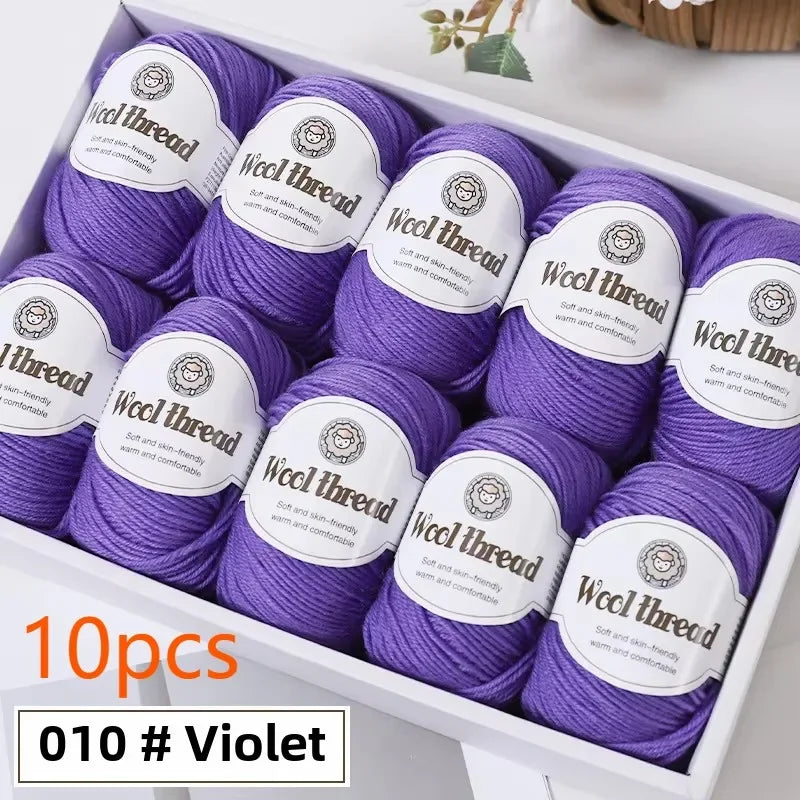 Set 10 gomitoli lana merino 500 g – filato grosso per maglioni, sciarpe e progetti a maglia / uncinetto