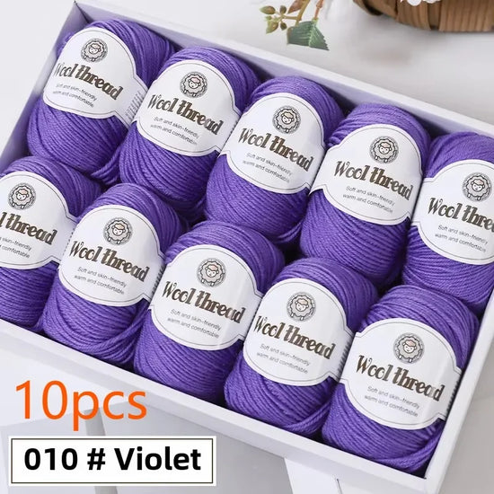 Set 10 gomitoli lana merino 500 g – filato grosso per maglioni, sciarpe e progetti a maglia / uncinetto
