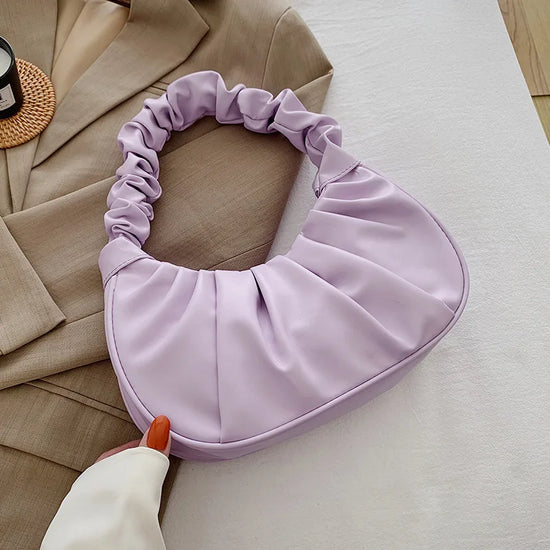 Borse a mano plissettate alla moda per donna,  borse a nuvola per il tempo libero, borse a tracolla