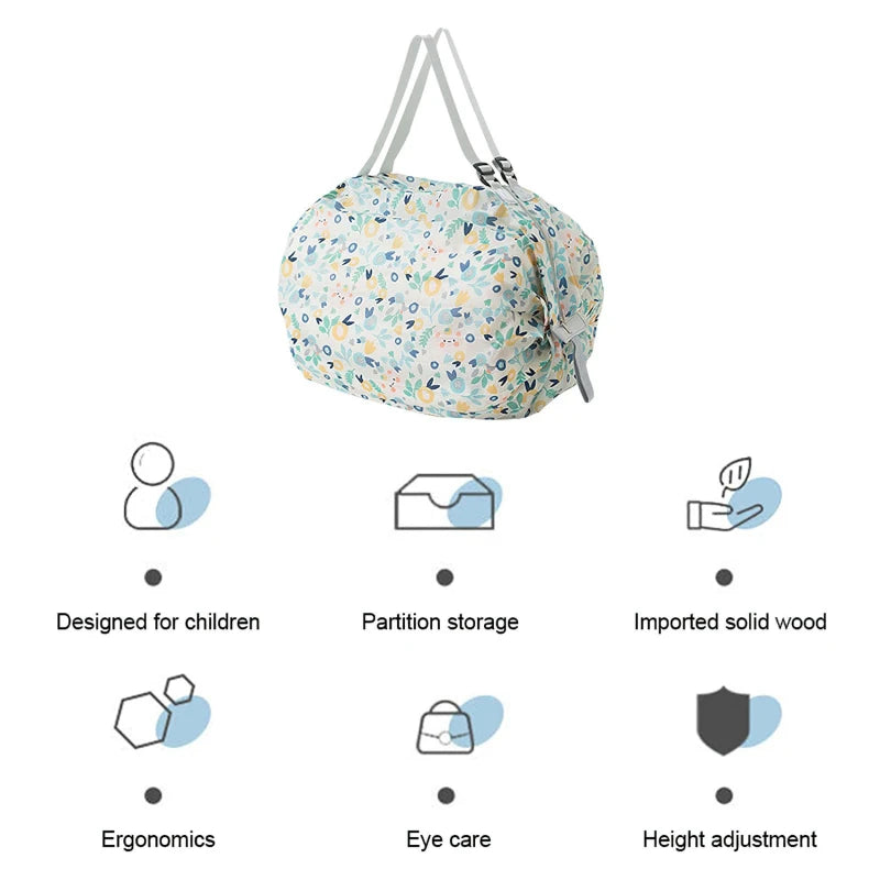 Shopper pieghevole grande capacità in nylon camouflage – Borsa da viaggio riutilizzabile leggera