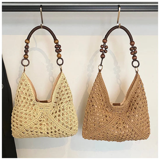 Borsa Tote Donna in Paglia Intrecciata – Shopper Estiva Capiente