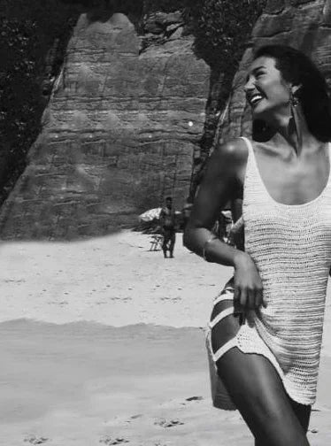 Vestito Donna Mare Estivo Scollo U con Tagli Laterali – Corto e Sexy a Righe Estate 2025