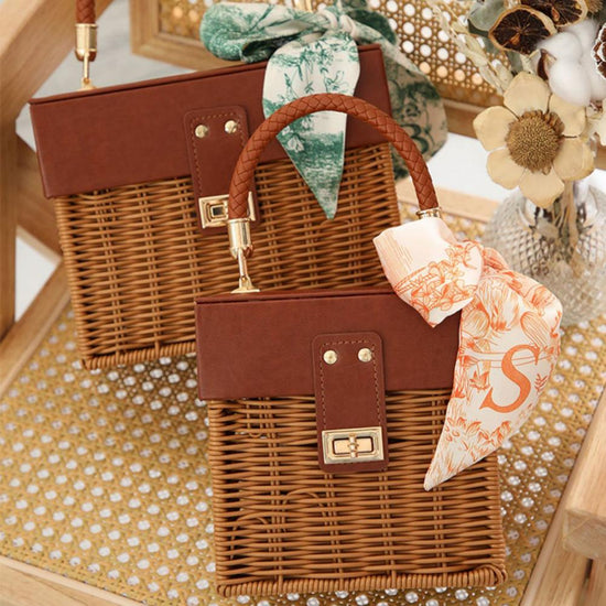 Borsa a Tracolla in Rattan Nera per Donna – Stile Casual Estivo, Fatto a Mano, Forma Box, Perfetta per Viaggi e Spiaggia