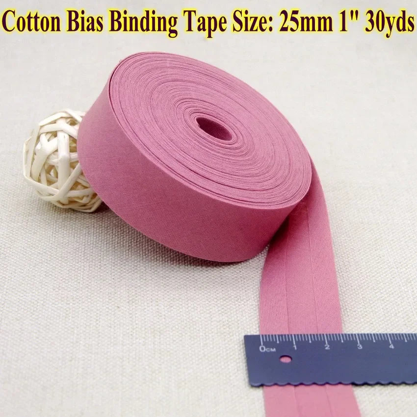Nastro bias binding cotone 25 mm · rotolo 30 metri – rifiniture, bordi e accessori cucito fai-da-te