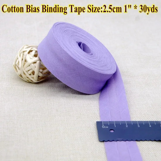 Nastro bias binding cotone 25 mm · rotolo 30 metri – rifiniture, bordi e accessori cucito fai-da-te
