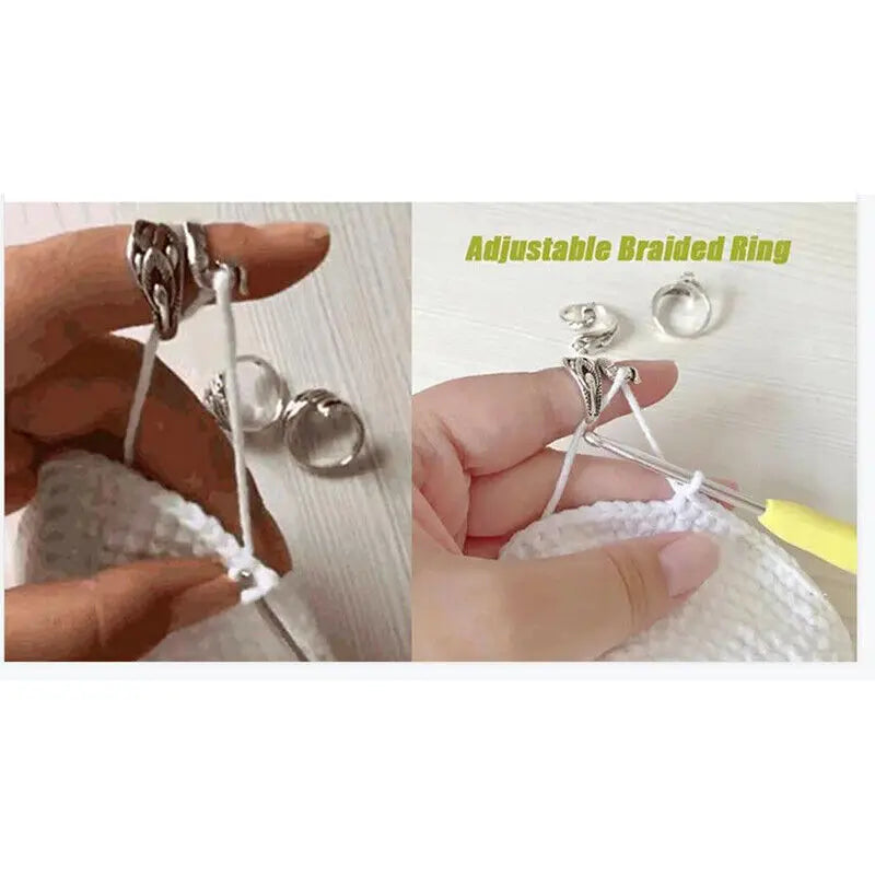 Set di anelli guida regolabili per uncinetto – 4 o 8 pezzi