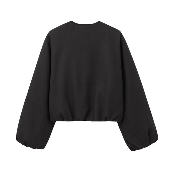 Bomber corto rosso da donna – giacca cropped sportiva