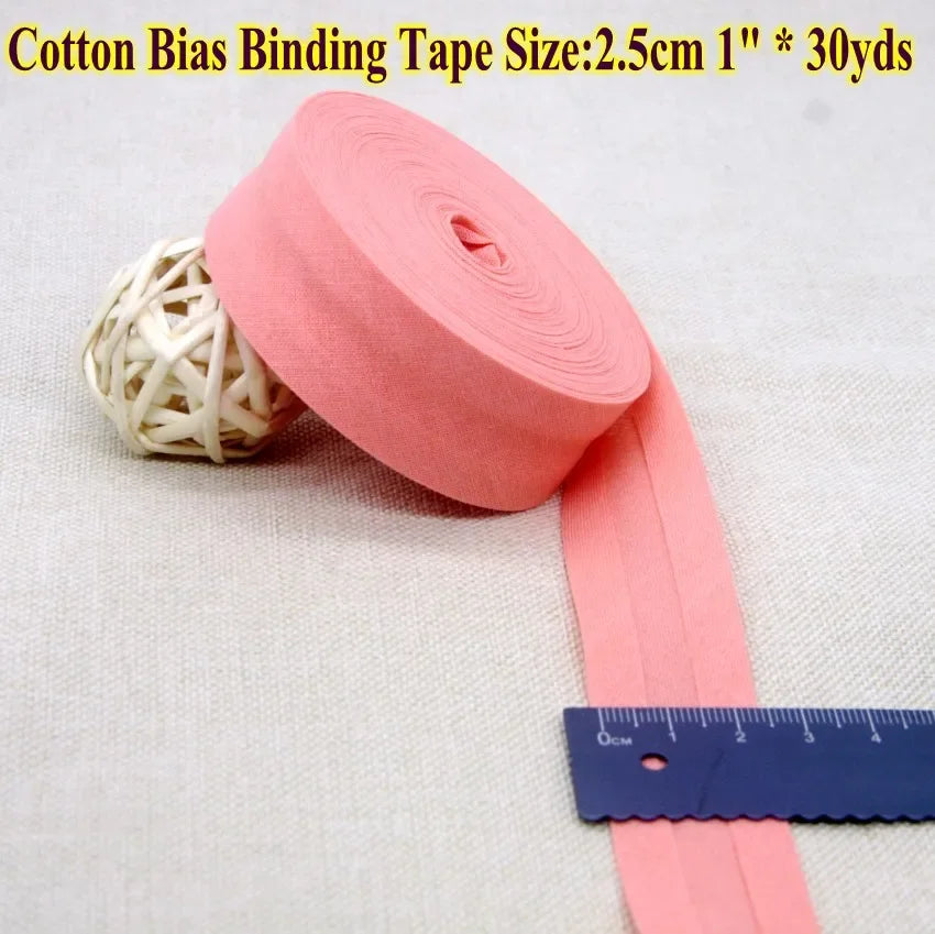Nastro bias binding cotone 25 mm · rotolo 30 metri – rifiniture, bordi e accessori cucito fai-da-te