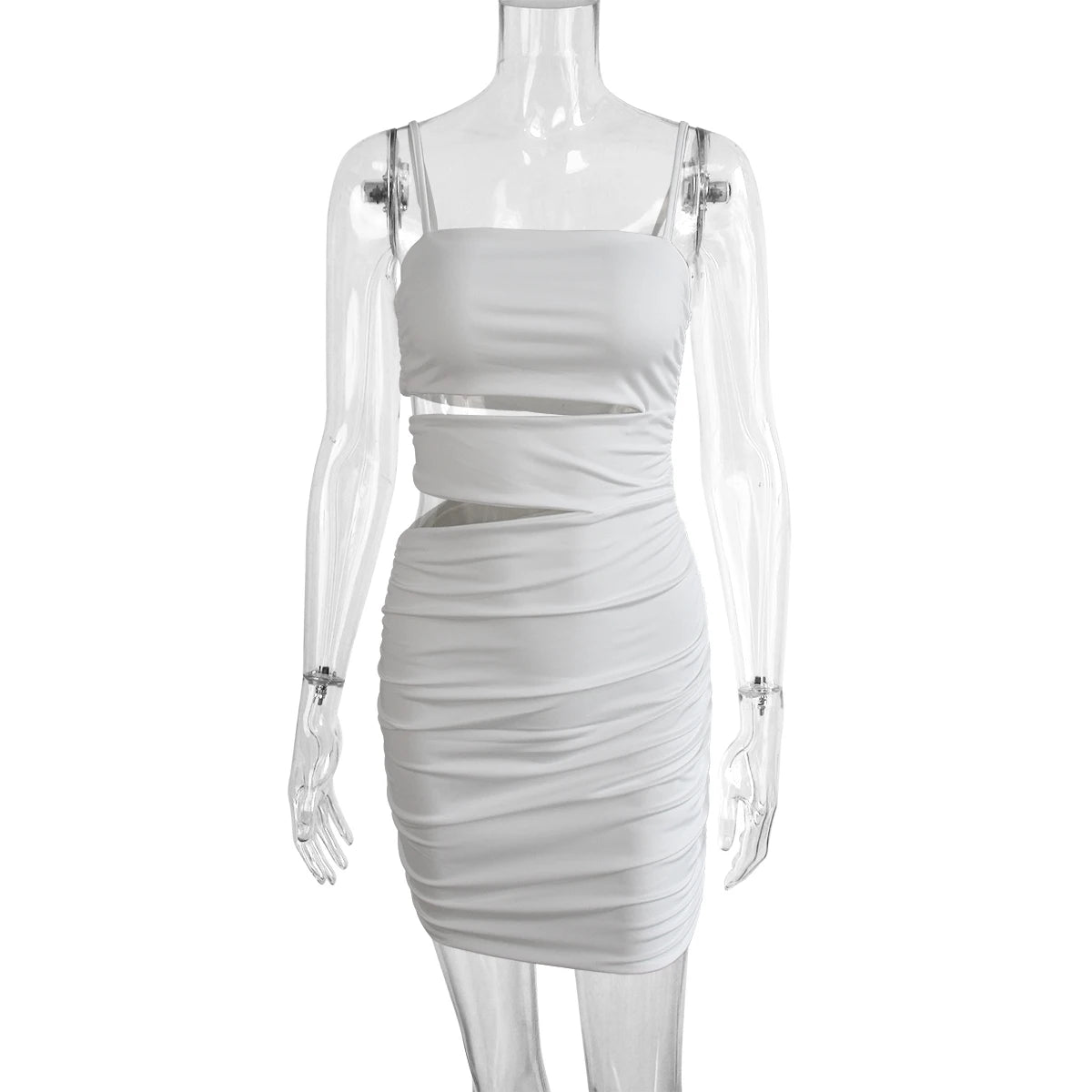 Mini Abito Bodycon da Donna – Spaghetti Strap, Backless, Estivo 2025