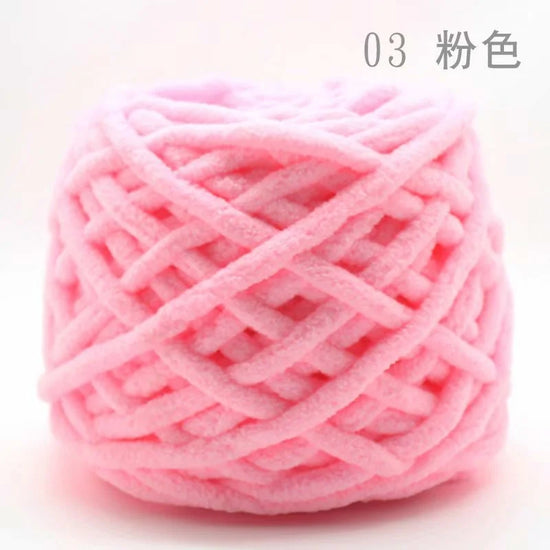 Set 4 pezzi filato chenille cotone 400 g – morbido “ice strip” per coperte, sciarpe e lavori fai-da-te