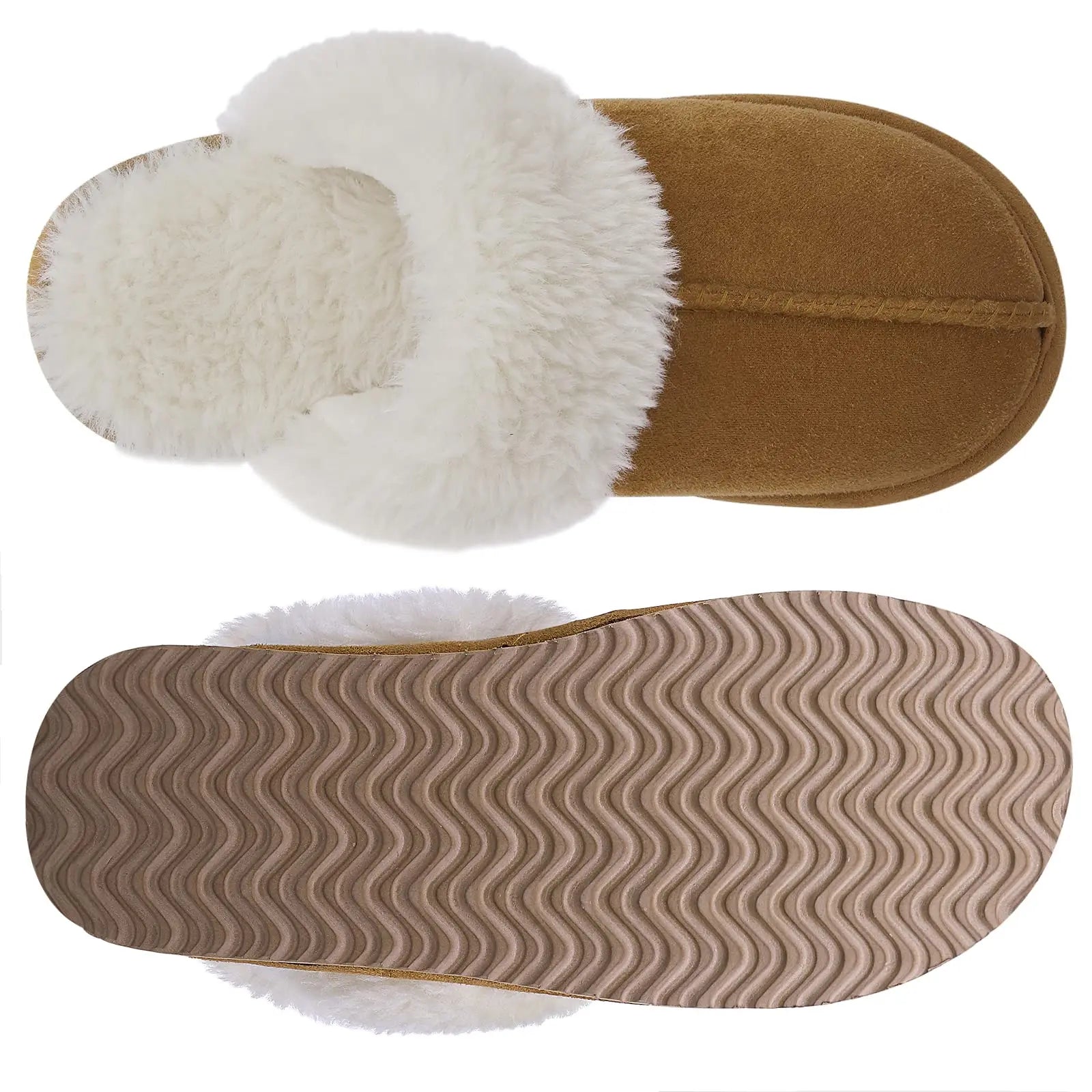 Ciabatte donna in pelliccia eco e suede – antiscivolo, indoor/outdoor, moda casa 2025