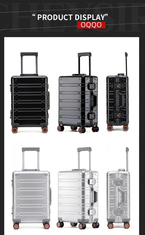 Valigia 10kg 15kg 20kg in alluminio con ruote 360° e lucchetto TSA – Trolley rigido leggero da cabina e stiva