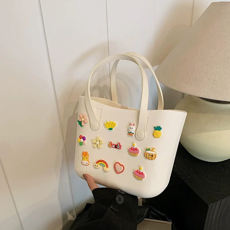 Borsa Mare Colorata Impermeabile – Cestino Estivo Donna Multicolore per Spiaggia e Piscina