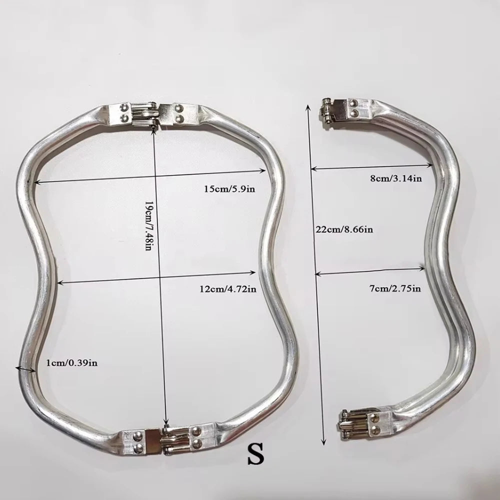 Set da 5 chiusure in metallo per borse all'uncinetto – Accessori per borse fai da te, stile "doctor bag" o clutch