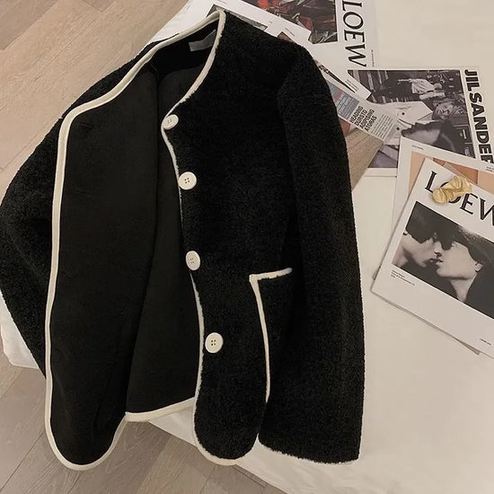 Giacca corta in pelliccia d'agnello donna – Cappotto oversize imbottito per l'inverno, taglie piccole disponibili