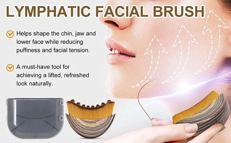 Spazzola Drenaggio Linfatico Viso – Massaggiatore Manuale per Skincare