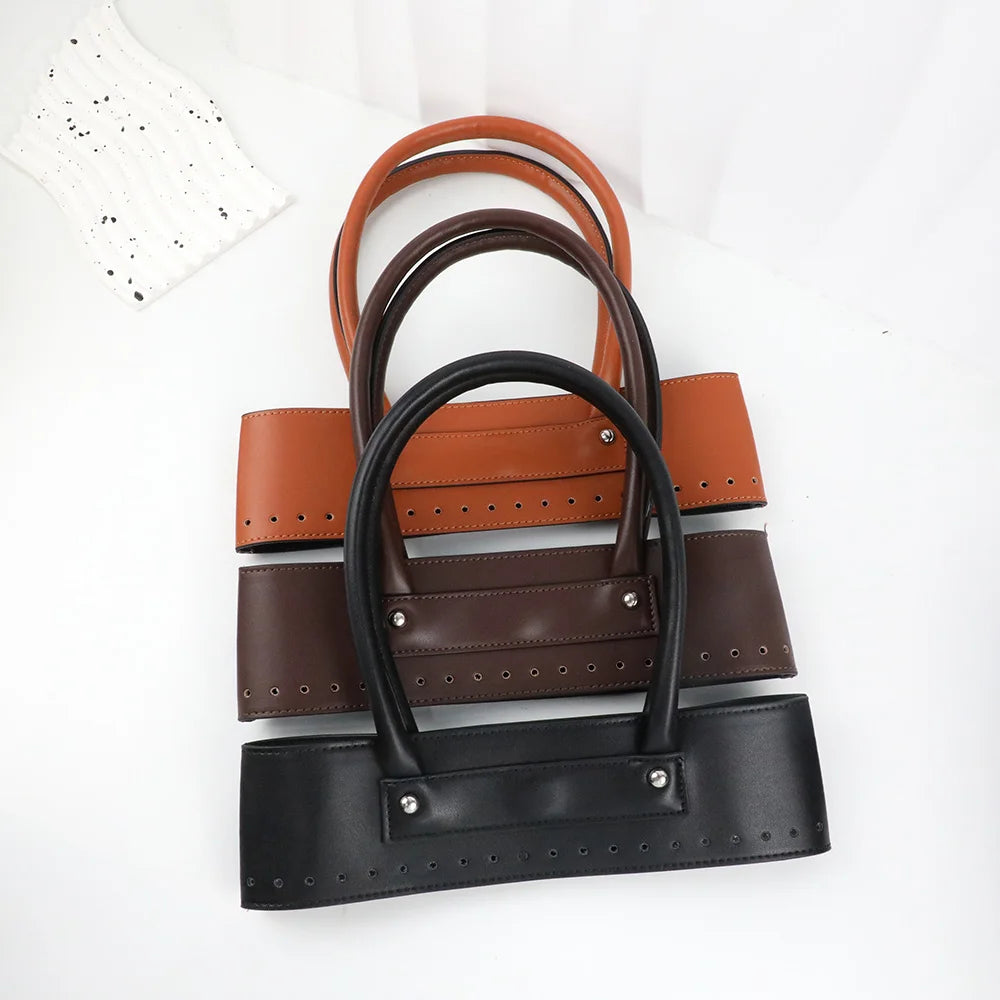 Kit Accessori per Borse Fai-da-Te – Set Manici & Fondo in Ecopelle per Borsa a Spalla