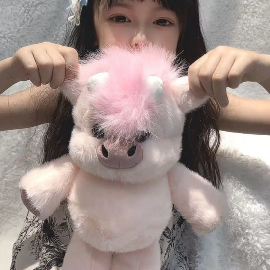 Cute Highland Calf Doll Running Little Cow Su 45cm Plush Toy Companion Toy Holiday Gift Decorative Ornament In Stock