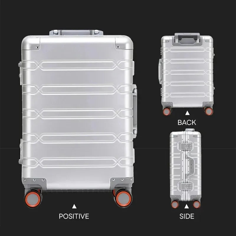 Valigia 10kg 15kg 20kg in alluminio con ruote 360° e lucchetto TSA – Trolley rigido leggero da cabina e stiva