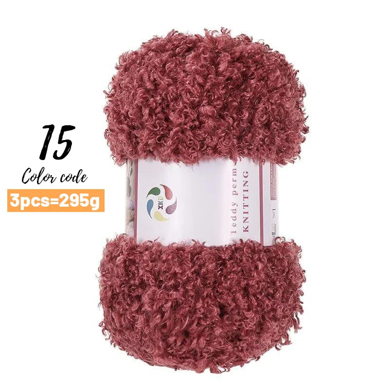 Filato teddy velvet 295 g – gomitolo pelliccia per fai-da-te maglia, borsa, coperta