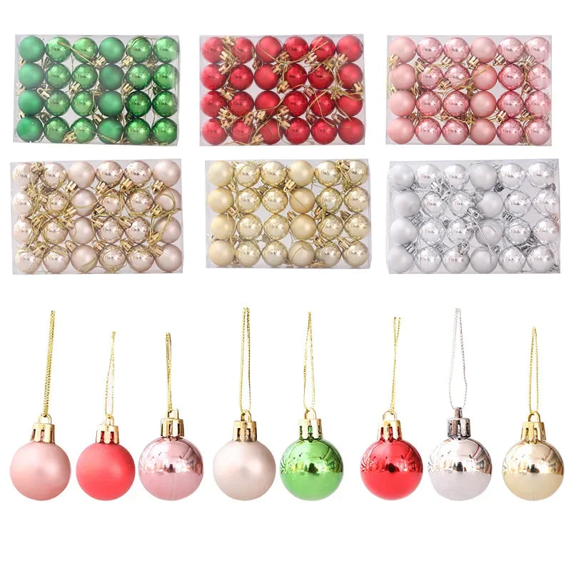 Set da 24-144 palline natalizie da 3 cm – Decorazioni natalizie infrangibili per alberi di Natale e feste