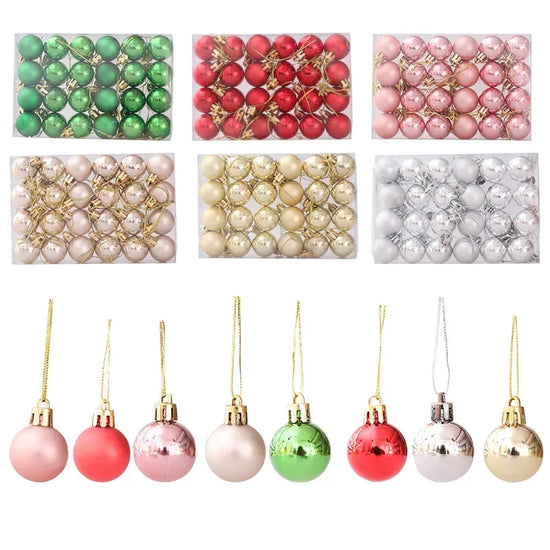 Set da 24-144 palline natalizie da 3 cm – Decorazioni natalizie infrangibili per alberi di Natale e feste