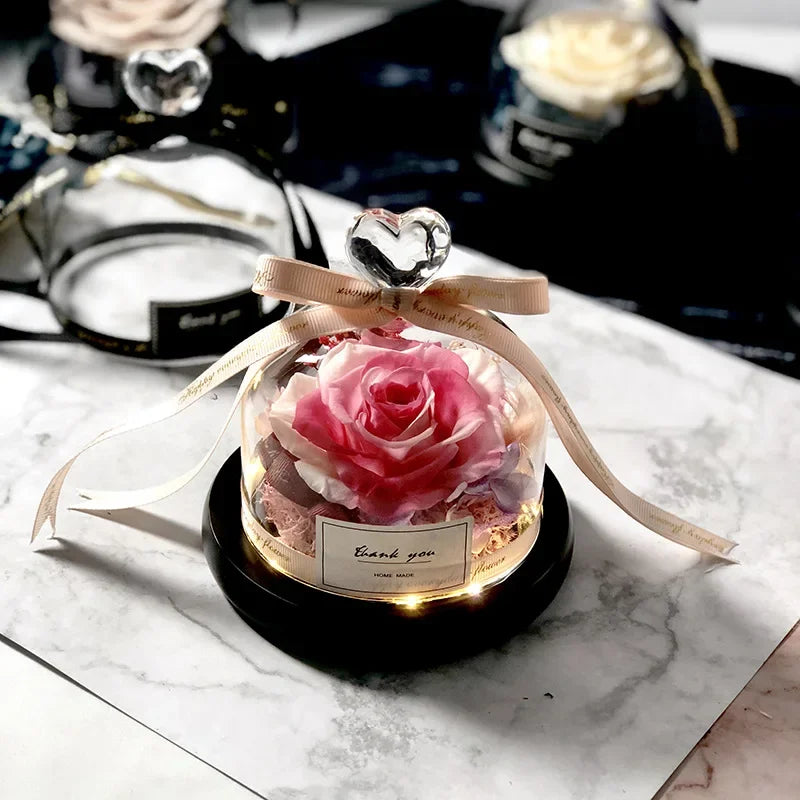 Rosa Eterna LED in Cupola di Vetro – Regalo Romantico San Valentino & Anniversari