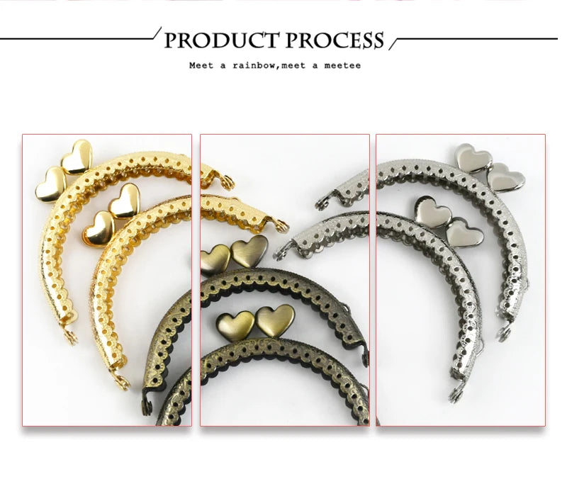 Chiusura da Cucire  85 mm con Chiusura Kiss-Lock – Mini Portamonete / Pochette DIY (1-10 pezzi)