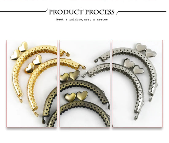 Chiusura da Cucire  85 mm con Chiusura Kiss-Lock – Mini Portamonete / Pochette DIY (1-10 pezzi)
