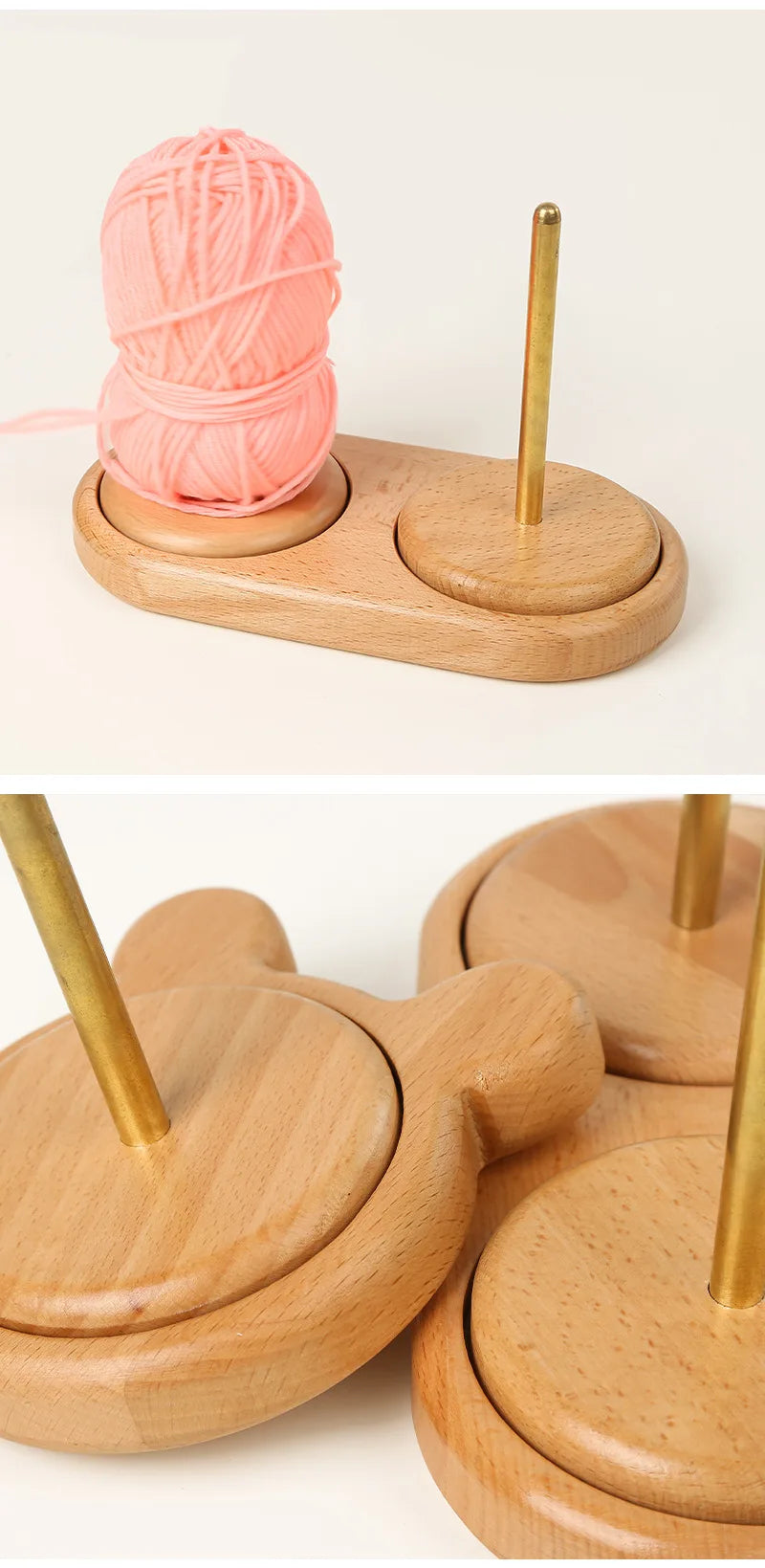 Supporto per filato 4 misure – Stand per bobine / gomitoli, strumento utile per maglia / uncinetto e organizzazione del filo